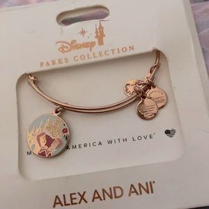 Alex and ani sleeping beauty bangle rose gold